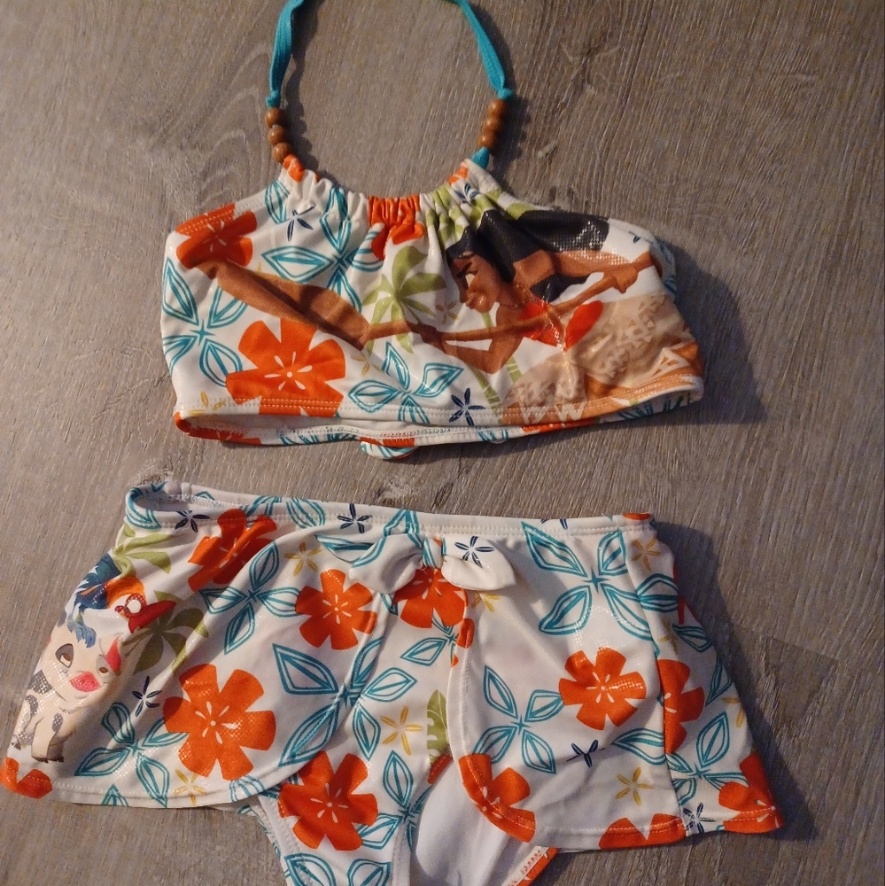 Disney Moana 2pc set girls swimsuit